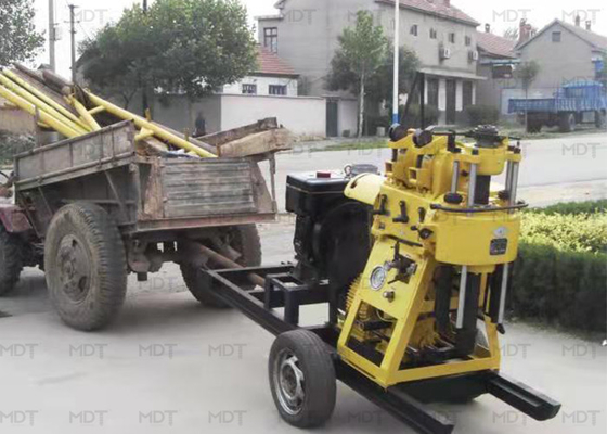 Piattaforma di produzione geologica diesel portatile del fuso del centro 200m in profondità per il pozzo d'acqua