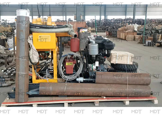 Piattaforma di produzione geologica diesel portatile del fuso del centro 200m in profondità per il pozzo d'acqua