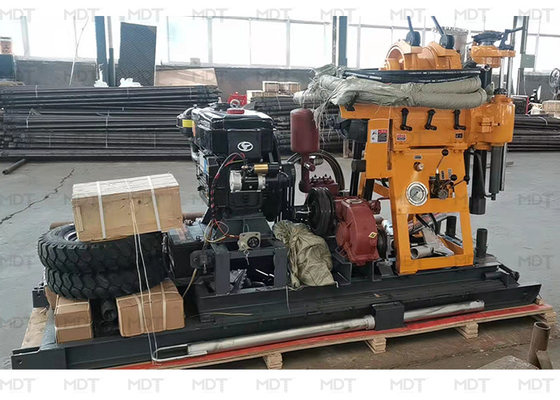 Piattaforma di produzione geologica diesel portatile del fuso del centro 200m in profondità per il pozzo d'acqua